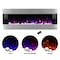 Hastings Home 54-inch Electric Fireplace Wall Mounted with LED Fire and Ice Flame (Stainless Steel) 143468UKC - alternate 1